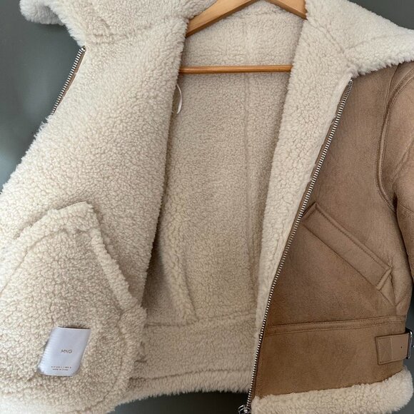 Mango Women's Tan and Cream Coat - Picture 5 of 8